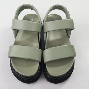 ASOS DESIGN| Sage Green Fetch Chunky Padded Open Toe Sling Back Sandals Sz US11